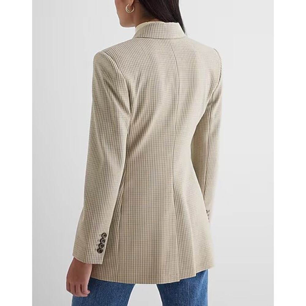 Express Wool-Blend Houndstooth Double Breasted Bl… - image 5